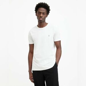 AllSaints Men’s Tonic Ramskull Short Sleeve Tee in Optic White Size M